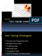 Test-Taking Strategies: Study Skills