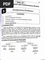 Assignment Problem: Ment Problems and Tran