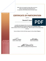 Certificate of Participation: Rancelin F. Sayno