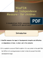 Weefim Functional Independence Measure-For Children