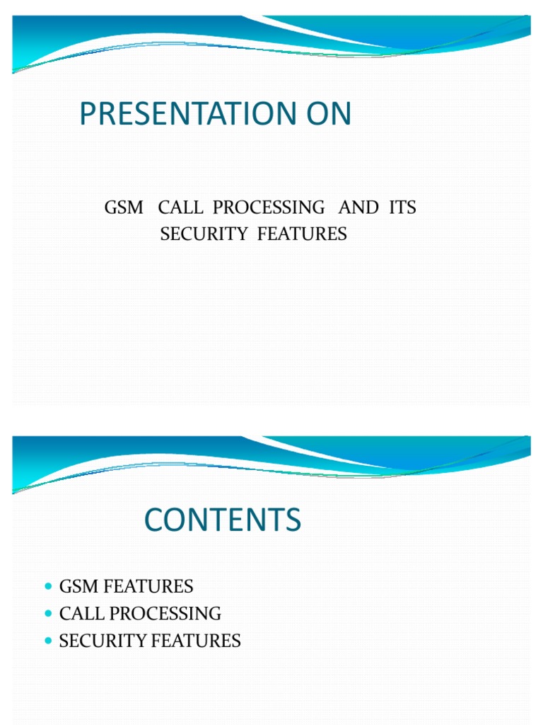 GSM Call Processing and Its Security Features PDF Information And