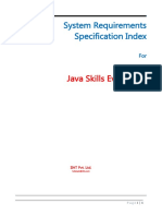 System Requirements Specification Index: Java Skills Evaluation