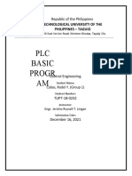 PLC Basic Progr AM: Technological University of The Philippines - Taguig