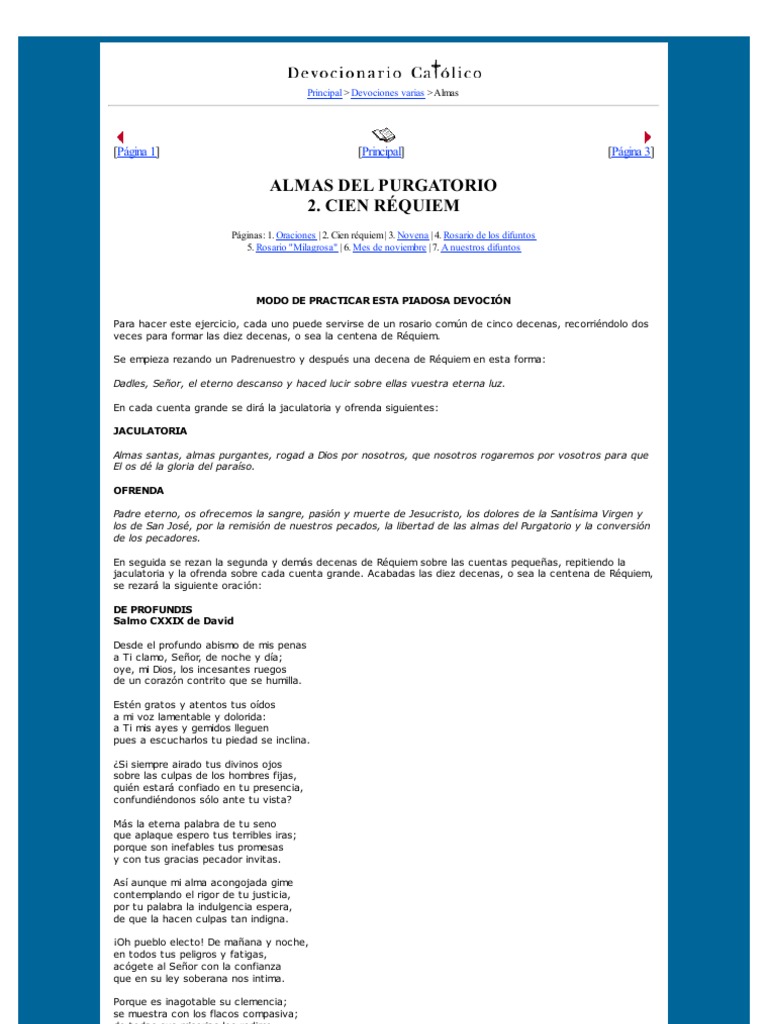 Almas Del Purgatorio - Cien Requiem | PDF | Rosario | Purgatorio