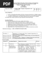 CS322 - Handout Computer Organization and Architecture - Updated