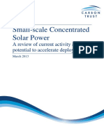 Small Scale Concentrated Solar Power