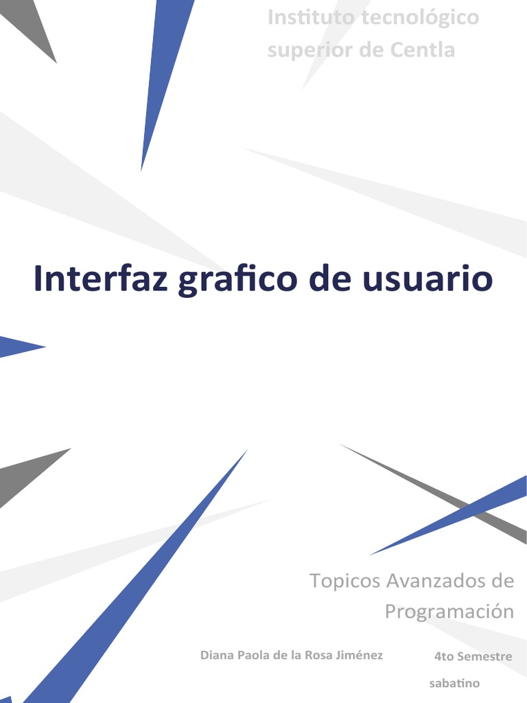 Investigacion de Interfaz Grafica de Usuario PDF Interfaces