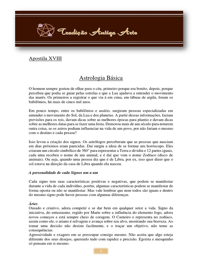 Personalidade dos Signos do Zodíaco | PDF | Astrologia | Zodíaco