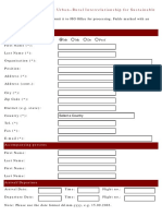 Registration Form To The Urban-Rural Interrelationship For Sustainable Environment