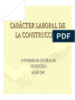 Caracter Laboral de la Construccion