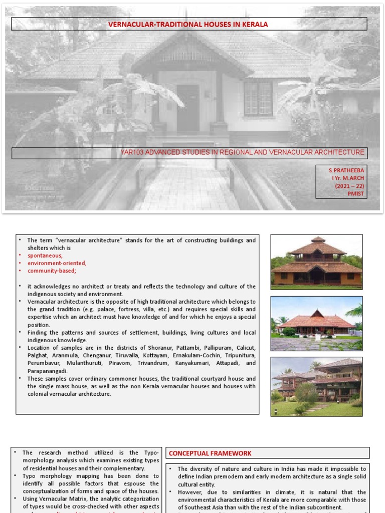 Vernacular Architecture - Kerala | Download Free PDF | Kerala | Roof