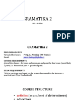 Gramatika 2: L01 - Articles