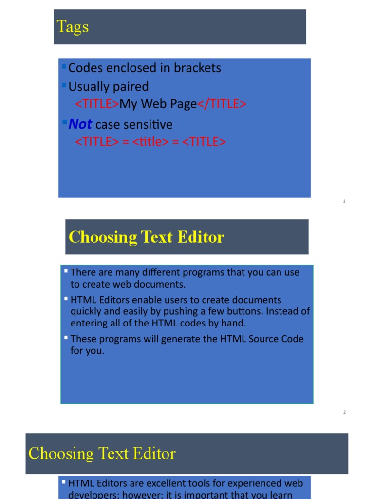 Codes Enclosed in Brackets Usually Paired My Web Page Case Sensitive | PDF