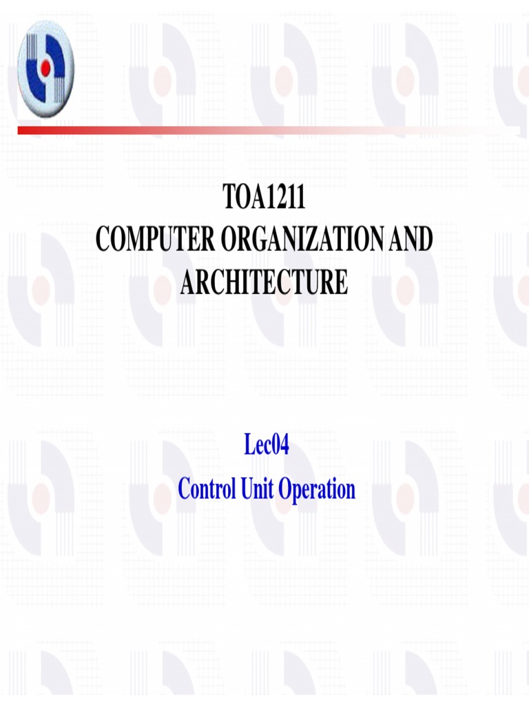 Control Unit Operations in CPU Architecture | PDF | Central Processing ...