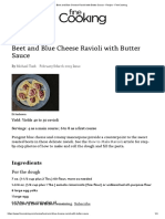 Beet and Blue Cheese Ravioli With Butter Sauce - Recipe - FineCooking