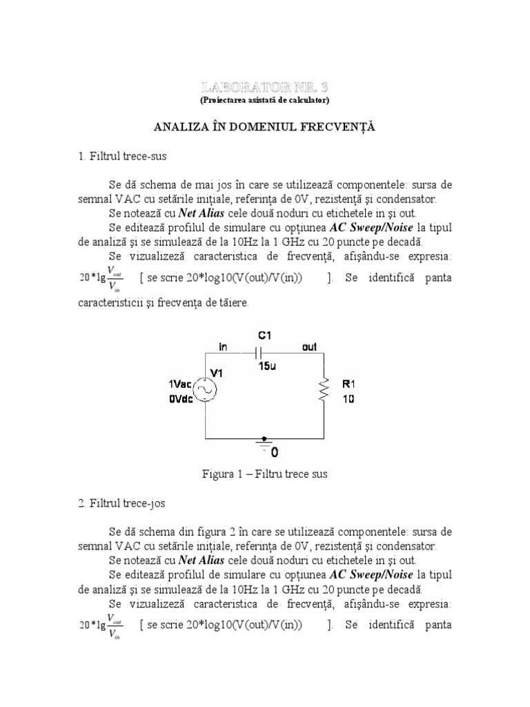 03 Analiza in Domeniul Frecventa | PDF