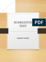 Summative Test: Grade 9-Daisy