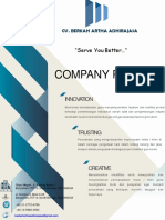 Profile Company CV. Berkah Artha Adhirajasa