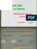 MICRO-TEACHING SKILL OF INTRODUCING LESSON