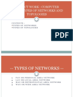 Project Work: Computer Topic: Types of Networks and Topologies