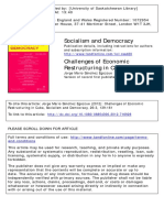 Socialism and Democracy: To Cite This Article: Jorge Mario Sánchez Egozcue (2012) : Challenges of Economic