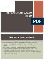 KEPEMILIKAN DALAM ISLAM