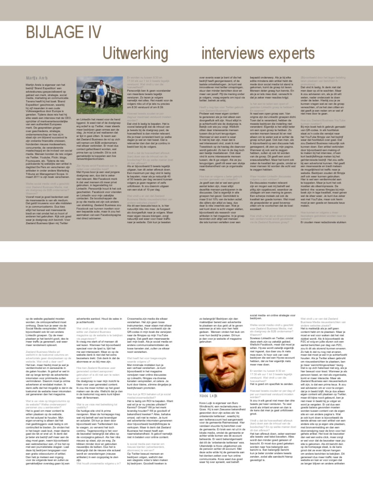 Expert Interviews Scriptie | PDF
