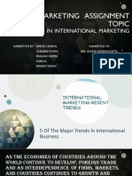 Marketing Assignment Topic: Trends in International Marketing