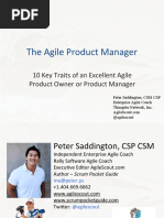 Product Owner 10 Key Traits Webinar - Peter Saddington