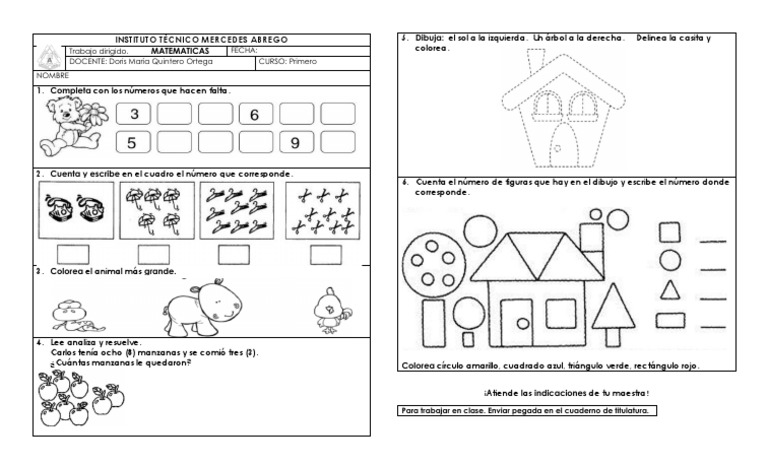 Taller 1 Matematicas | PDF | Métodos y materiales de enseñanza | Arte