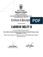 Certificate of Participation: Carreon Melvy M