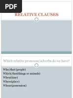 Defining and Non Defining Relative Clauses