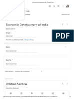 Economic Development of India - Google Forms