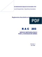 RAC 203 - Servicio Meteorológico para La Navegación Aérea