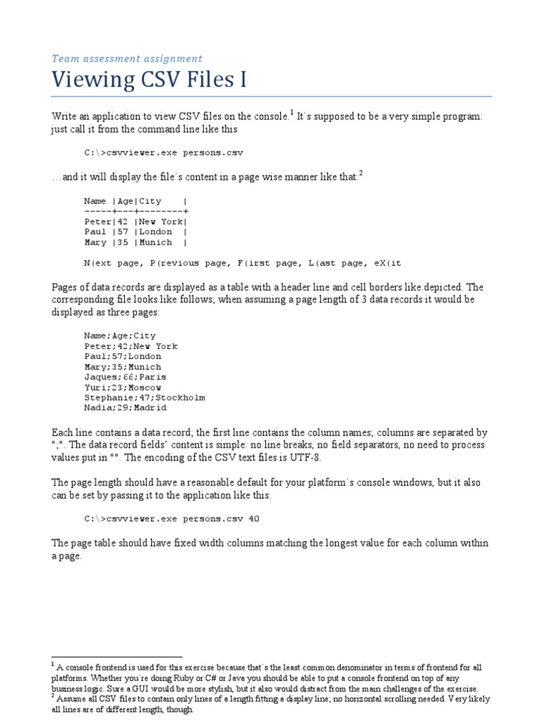 Simple CSV Viewer Application Guide | PDF | Computers