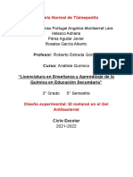 Reporte Experimental-El Metanol en El Gel Antibacteria