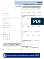 Tarea 9 Parabola, Funciones Especiales y Evaluacion de Funciones