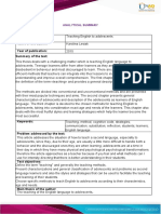 Analytical Summary Template. 1