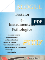 Catalogultestelor Si Instrumentelor Psihologice 2007