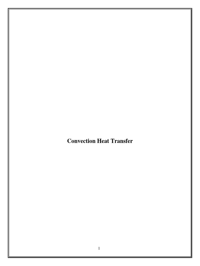 Convection Heat Transfer Overview | PDF | Boundary Layer | Fluid Dynamics