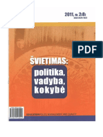 ŠVIETIMAS: POLITIKA, VADYBA, KOKYBĖ/EDUCATION POLICY, MANAGEMENT AND QUALITY, Vol. 3, No. 2, 2011