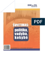 ŠVIETIMAS: POLITIKA, VADYBA, KOKYBĖ/EDUCATION POLICY, MANAGEMENT AND QUALITY, Vol. 2, No. 2, 2010