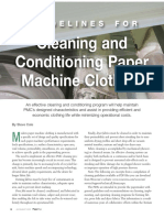 Cleaning and Conditioning Paper Machine Clothing: Guidelines For