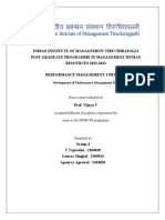 Indian Institute of Management Tiruchirapalli Post Graduate Programme in Management-Human RESOURCES 2023-2023 Performance Management-1 Project