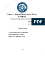 Lecture2 Chapter1 - Number Base Conversions, Binary Arithmetic, and Determine Unknown Radix