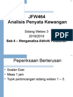 JFW464 Analisis Penyata Kewangan: Sidang Webex 3 2018/2019