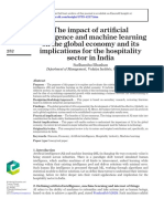 The Impact of Arti Ficial Intelligence and Machine Learning On The Global Economy and Its Implications For The Hospitality Sector in India