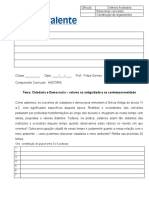 Cidadania e Democracia - Antiguidade e Contemporaneidade