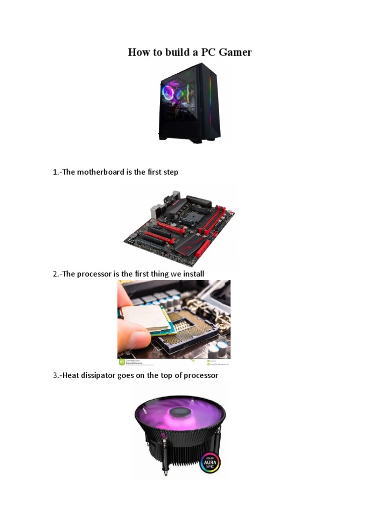 How To Build A PC Gamer: 1.-The Motherboard Is The First Step | PDF