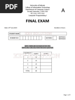 Final Exam: Key Solution